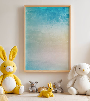 Pastel watercolor background with blue and beige gradient