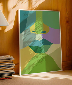 Formas geométricas abstractas y coloridas en diseño de arte moderno