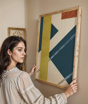 Zeitgenössische abstrakte geometrische Kunst mit lebendigen Farben