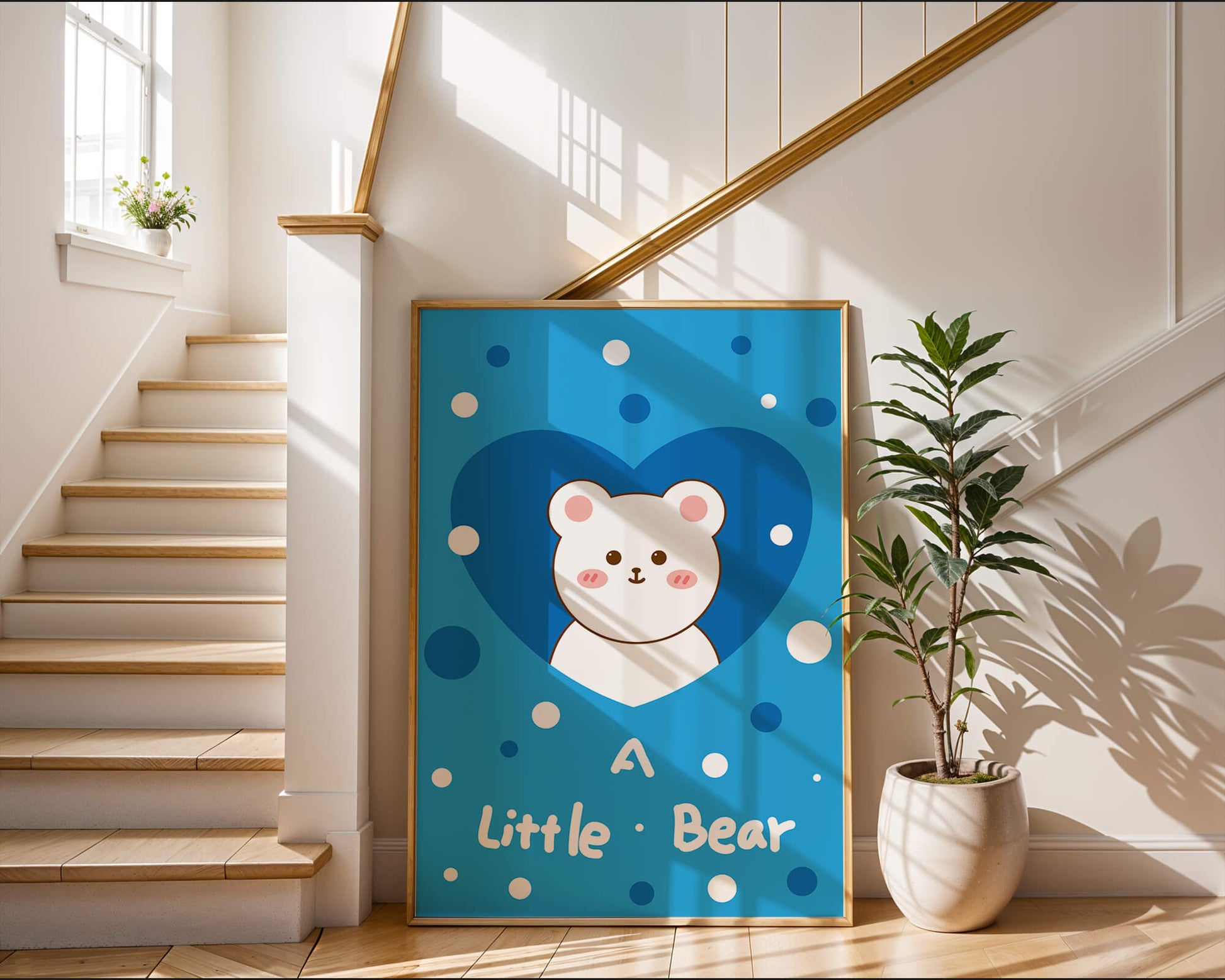 Adorable children's room decor featuring a cute bear design