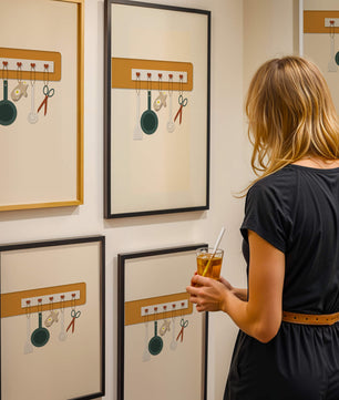 Kitchen Utensils Hanging on a Wall with Heart Hooks - Mi tienda