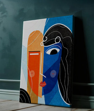 Abstract Expressionist Portrait with Bold Colors - Mi tienda