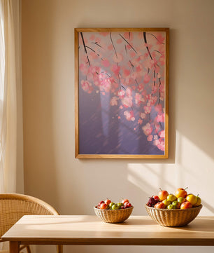 Beautiful cherry blossoms with artistic watercolor effect