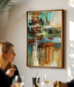 Abstract Colorful Brush Strokes Painting