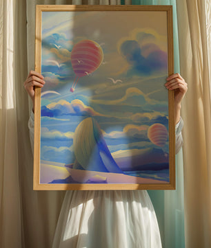 Majestic Whale and Hot Air Balloon in a Dreamy Sky - Mi tienda