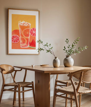 Cóctel refrescante de frutas de verano con cítricos y sandía