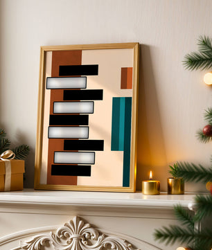 Abstract geometric design with modern color contrasts