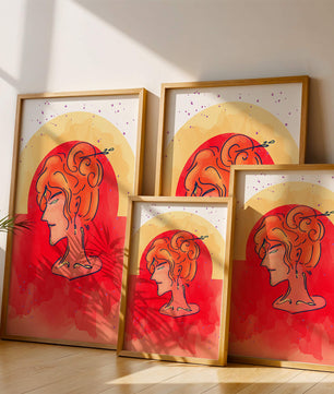 Abstract Portrait with Vibrant Colors and Artistic Flair