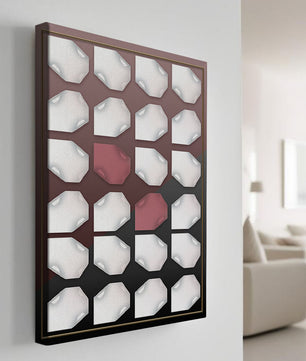 Contemporary Geometric Design with Red and White Sheets