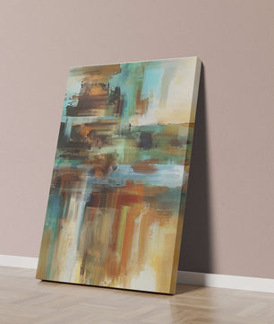 Abstract Colorful Brush Strokes Painting