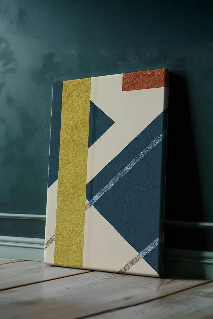 Contemporary abstract geometric art with vibrant colors