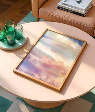 Dreamy Pastel Sky with Soft Clouds and Subtle Glow