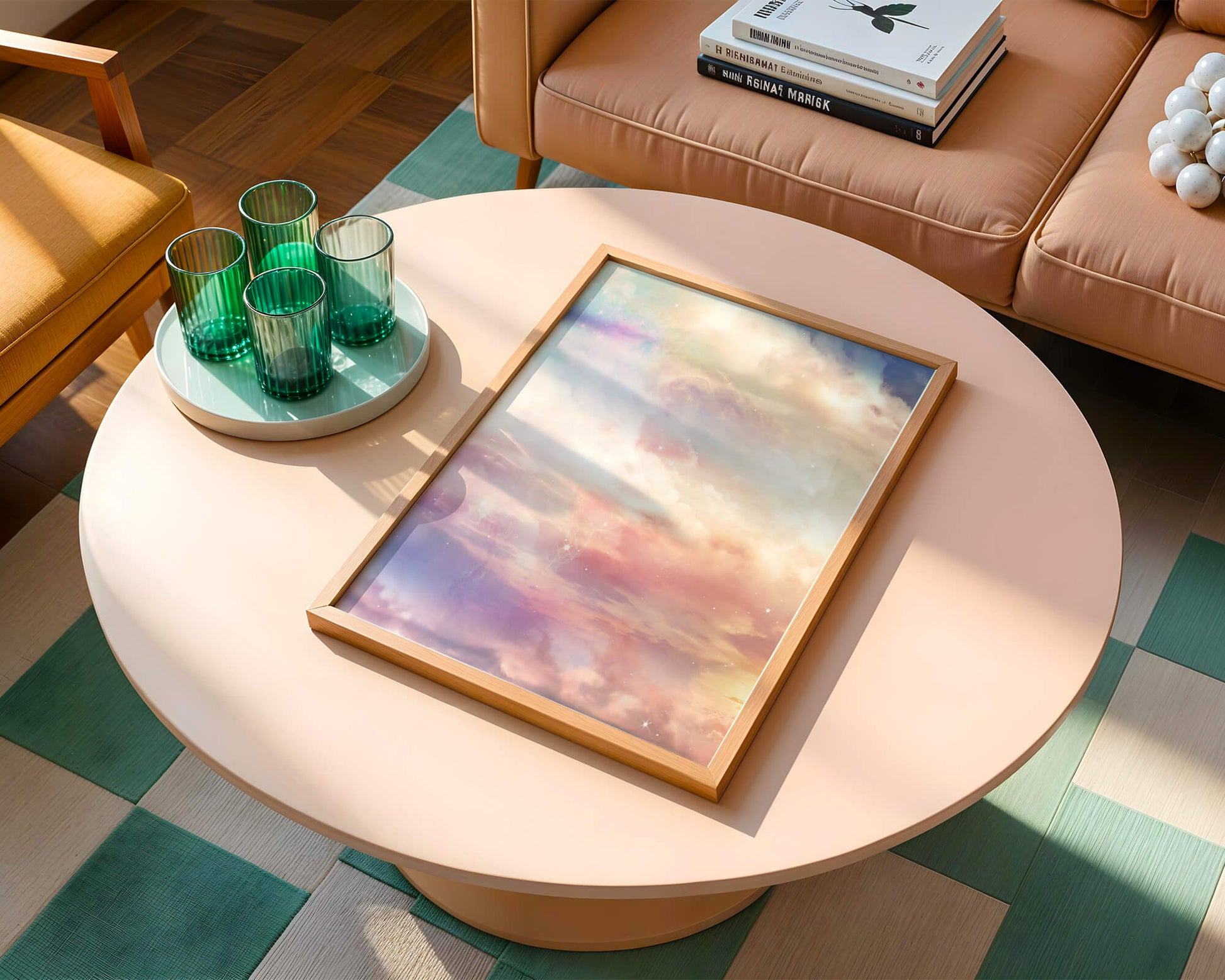 Dreamy Pastel Sky with Soft Clouds and Subtle Glow