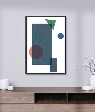 Abstract Geometric Composition with Overlapping Shapes - Mi tienda