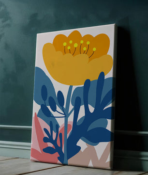 Illustration florale abstraite colorée au design botanique moderne