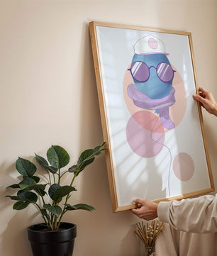 Colorful Balloon with Glasses in Modern Abstract Art - Mi tienda