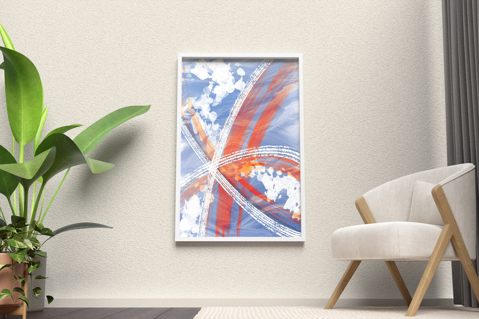 Abstract Expressionism with Dynamic Brushstrokes and Vivid Colors