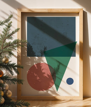 Abstract Geometric Composition with Overlapping Shapes on Textured Background - Mi tienda
