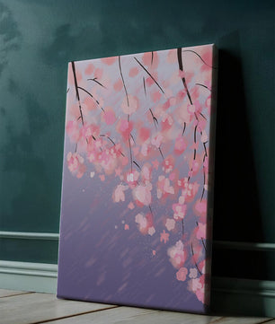 Beautiful cherry blossoms with artistic watercolor effect