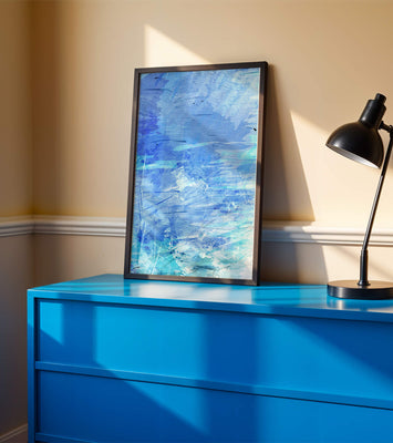Abstract blue textured watercolor background