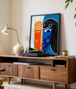 Abstract Expressionist Portrait with Bold Colors - Mi tienda