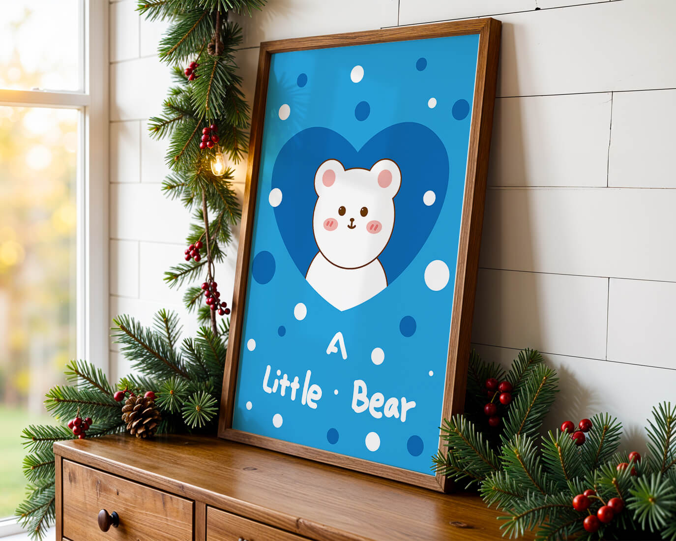 Adorable children's room decor featuring a cute bear design