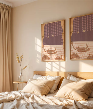 Intérieur abstrait avec ombres de chats sur sol à damier