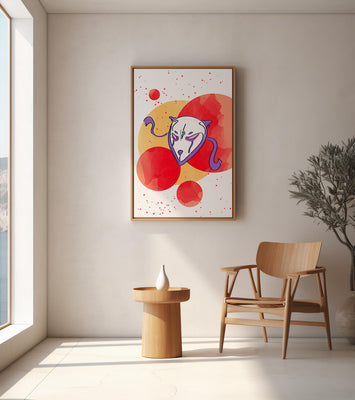 Abstract Mask with Artistic Colorful Background