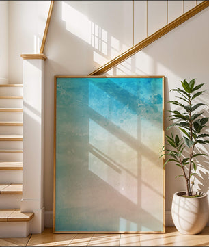 Fondo de acuarela pastel con degradado azul y beige