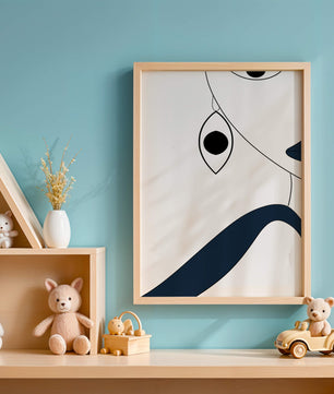 Abstract Minimalist Art with Geometric Shapes and Earring Detail - Mi tienda