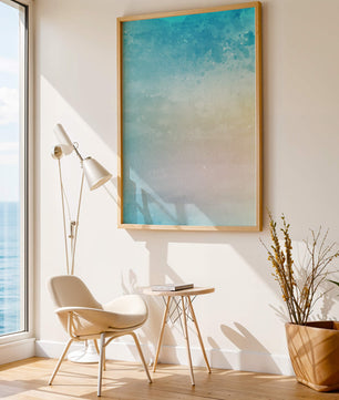 Fondo de acuarela pastel con degradado azul y beige