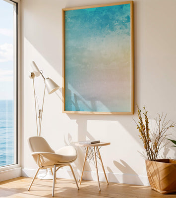 Pastel watercolor background with blue and beige gradient