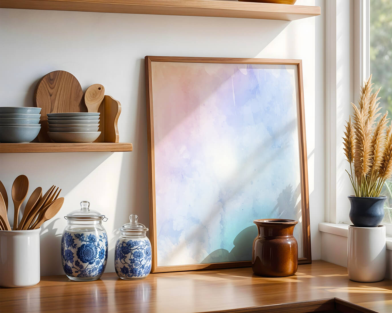 Gentle watercolor pastel gradient with soft texture and flow