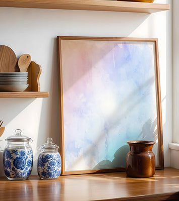 Gentle watercolor pastel gradient with soft texture and flow