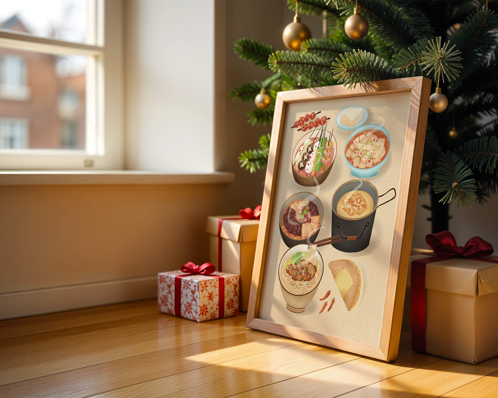 Delicious Array of Asian Cuisine with Various Dishes