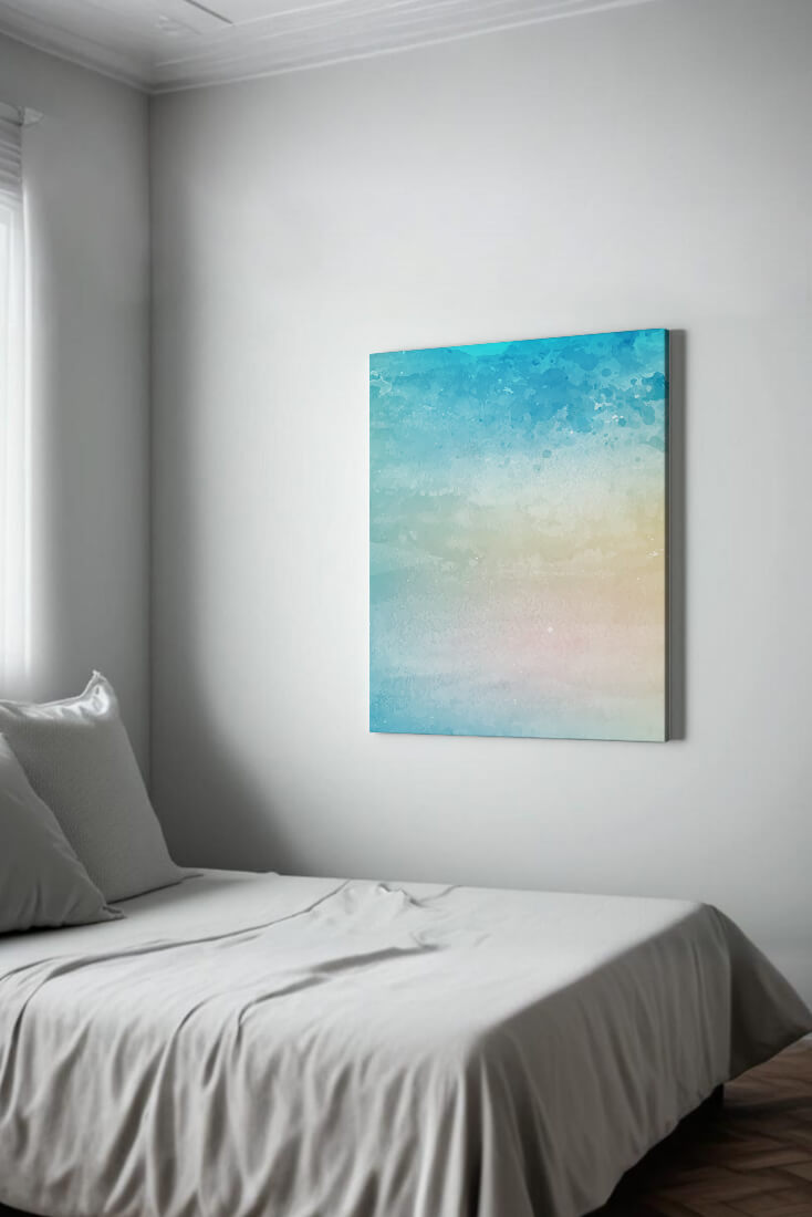 Pastel watercolor background with blue and beige gradient