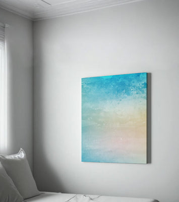 Pastel watercolor background with blue and beige gradient