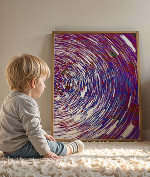 Dynamisches Spiralmuster mit lebendigen Farben