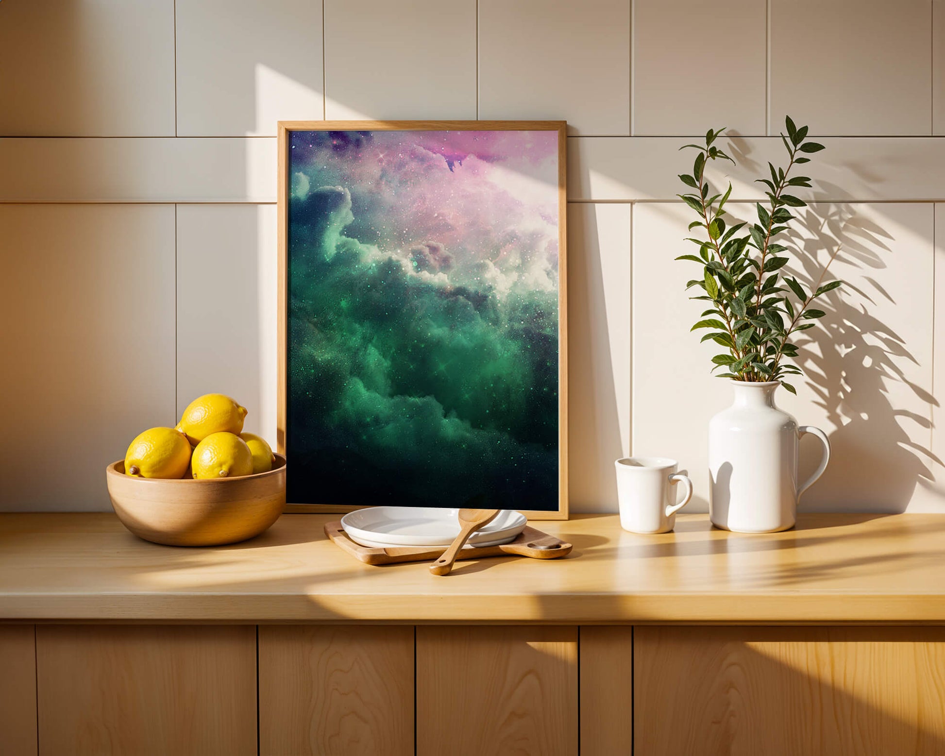 Mystical Cosmic Clouds Illuminated by Colorful Nebula