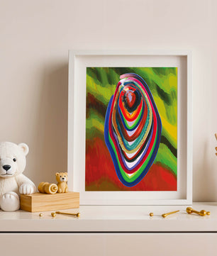 Abstract multicolored swirl with vibrant brush strokes