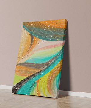 Abstract swirl of vibrant colors with dynamic lines