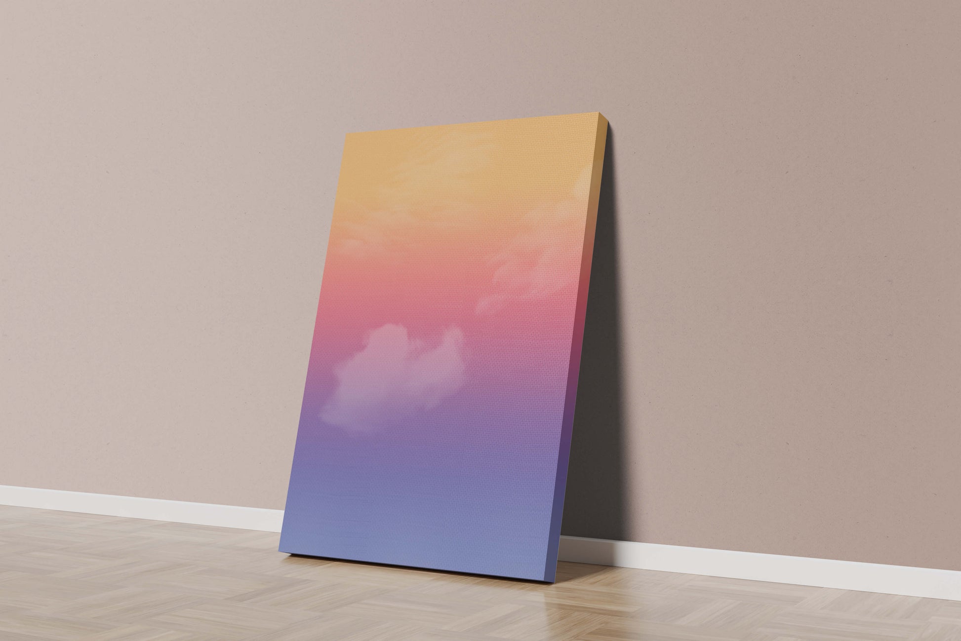 Pastel Sunset Sky with Soft Clouds and Gradient Hues
