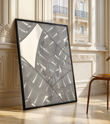 Detailed Abstract Geometric Pattern with Interwoven Stripes