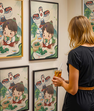 Charmante illustration d’un enfant savourant un plat traditionnel