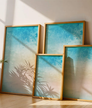 Fondo de acuarela pastel con degradado azul y beige
