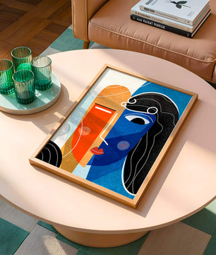 Abstract Expressionist Portrait with Bold Colors - Mi tienda