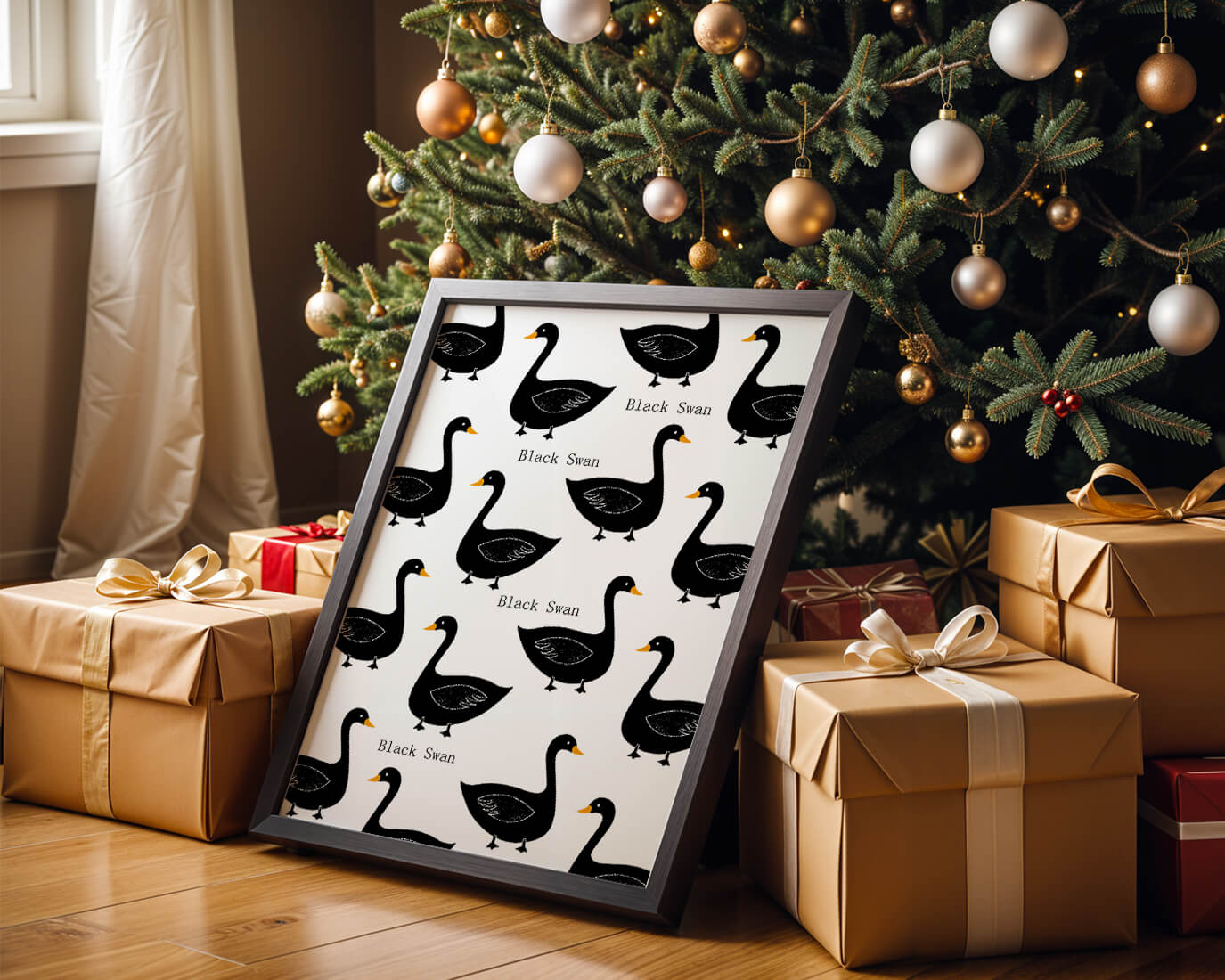 Seamless bird pattern with minimalist design and bold accents