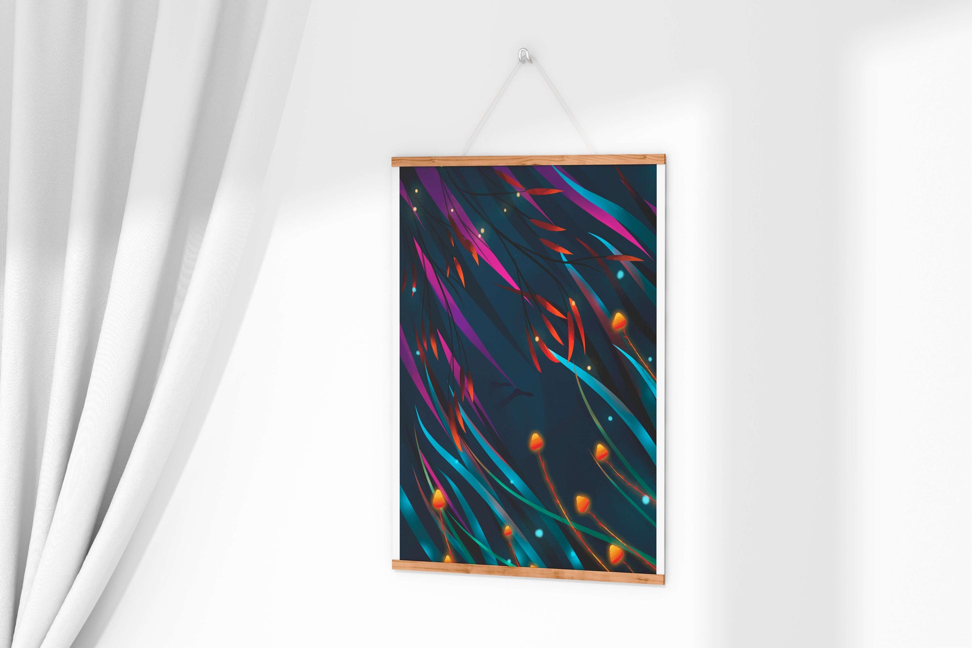 Abstract Underwater Fantasy with Glowing Elements and Vivid Colors