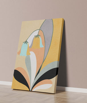 Abstract floral pattern with pastel colors and modern design