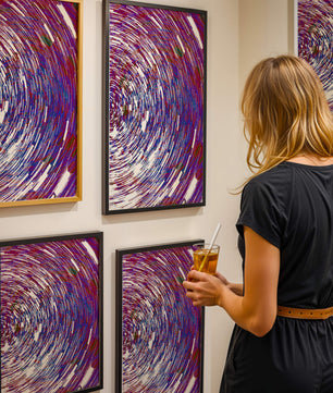Dynamisches Spiralmuster mit lebendigen Farben